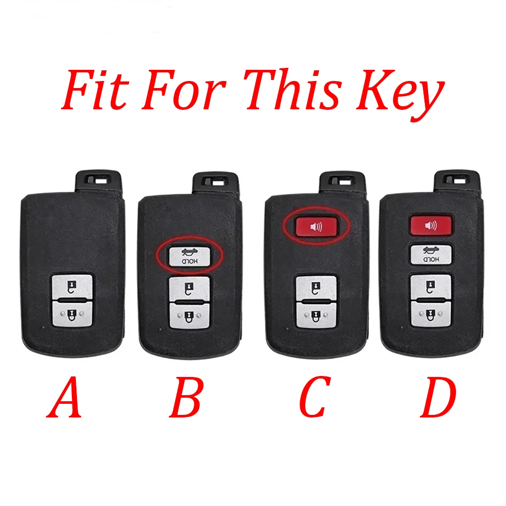 Carbon Fiber Car Key Case Cover For Toyota Auris Camry RAV4 Avalon Yaris Verso 2012 2013 2014 2015 2016 2017 2018 Accessories view 2