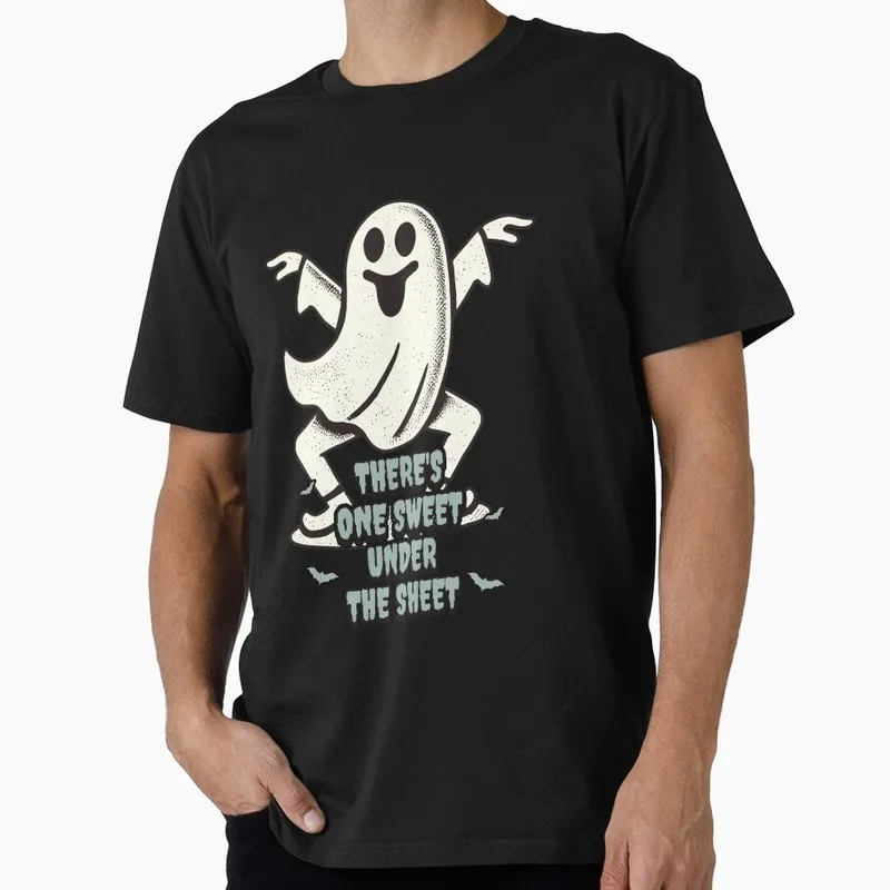 Funny Ghost Saying Retro Print Halloween Gift T Shirt Spooky Boo Cute Ghost Lover Tee Unisex Trick or Treat Costume Party