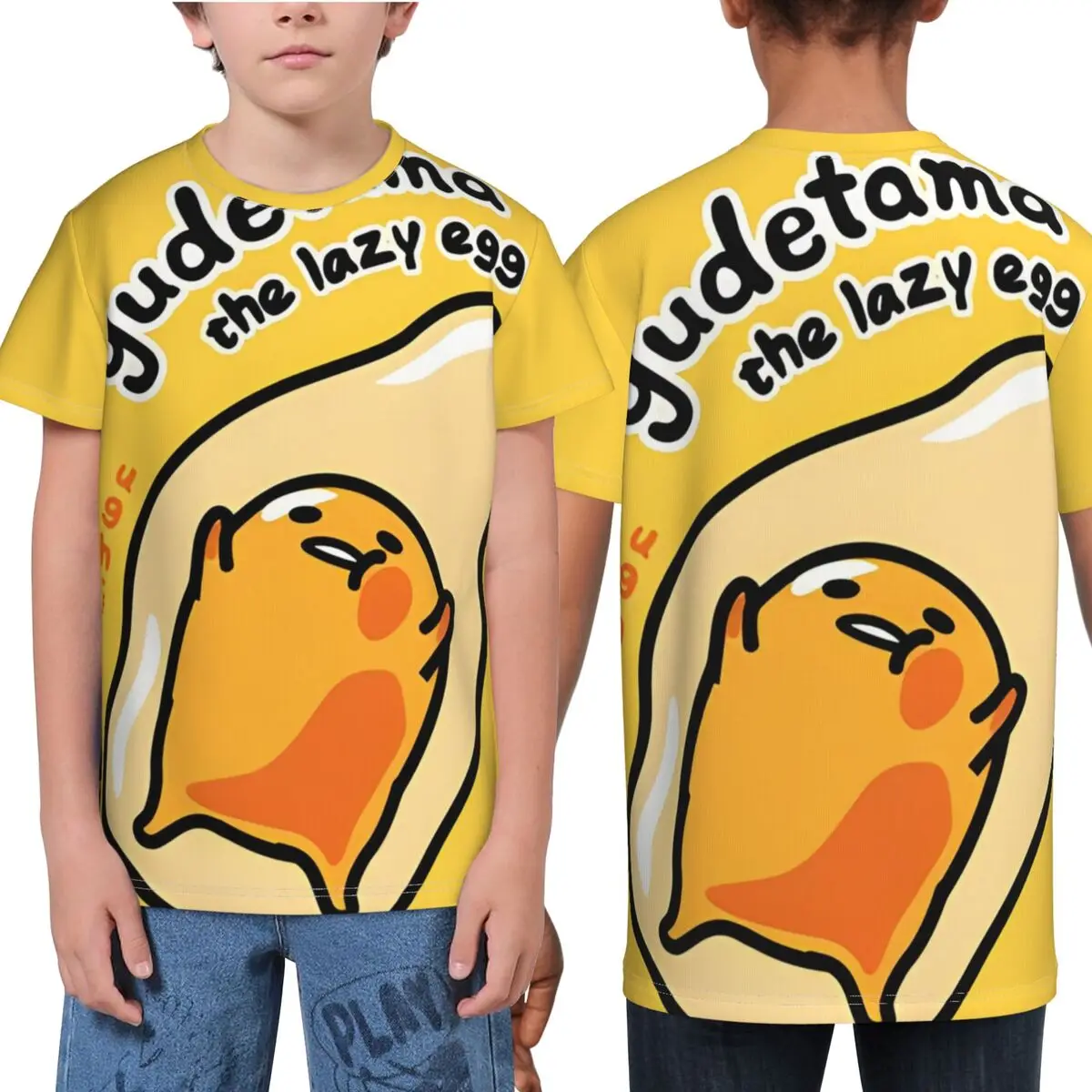 Breathable T Shirt For Girls Boys Short-Sleeved Gudetama Lazy Egg T Shirts Novelty keyword1 Summer Tee Shirt O Neck Cute Clothes