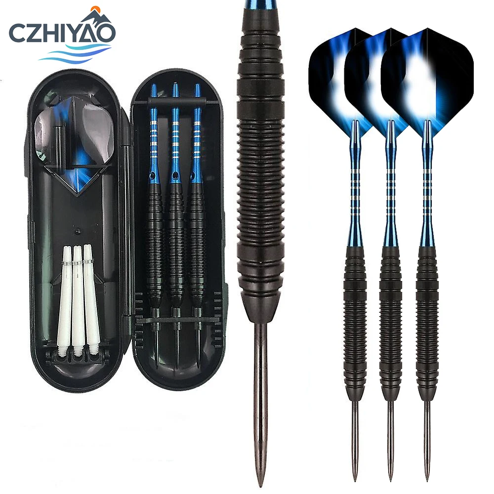 

CZHIYAO 23g Hard Darts Steel Needle Professional Competition Fall-Proof Hard Darts Durable Dart Game Kit For Office, Family