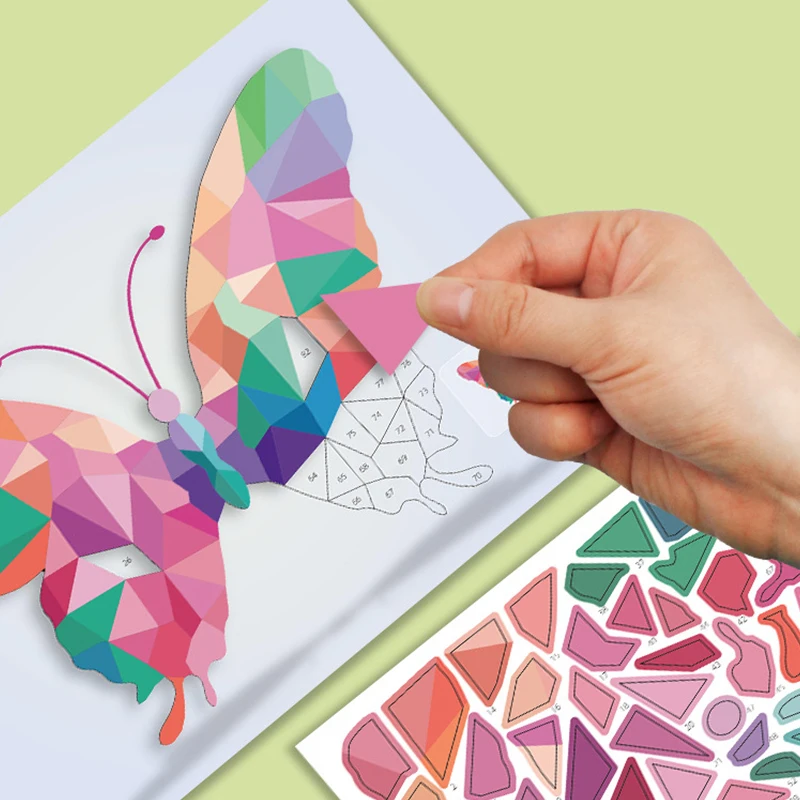 

3D наклейки-пазлы с животными, сделай сам, креативный набор для коллажа ручной работы с самоклеющейся бумагой, подарки для школы, образовательные