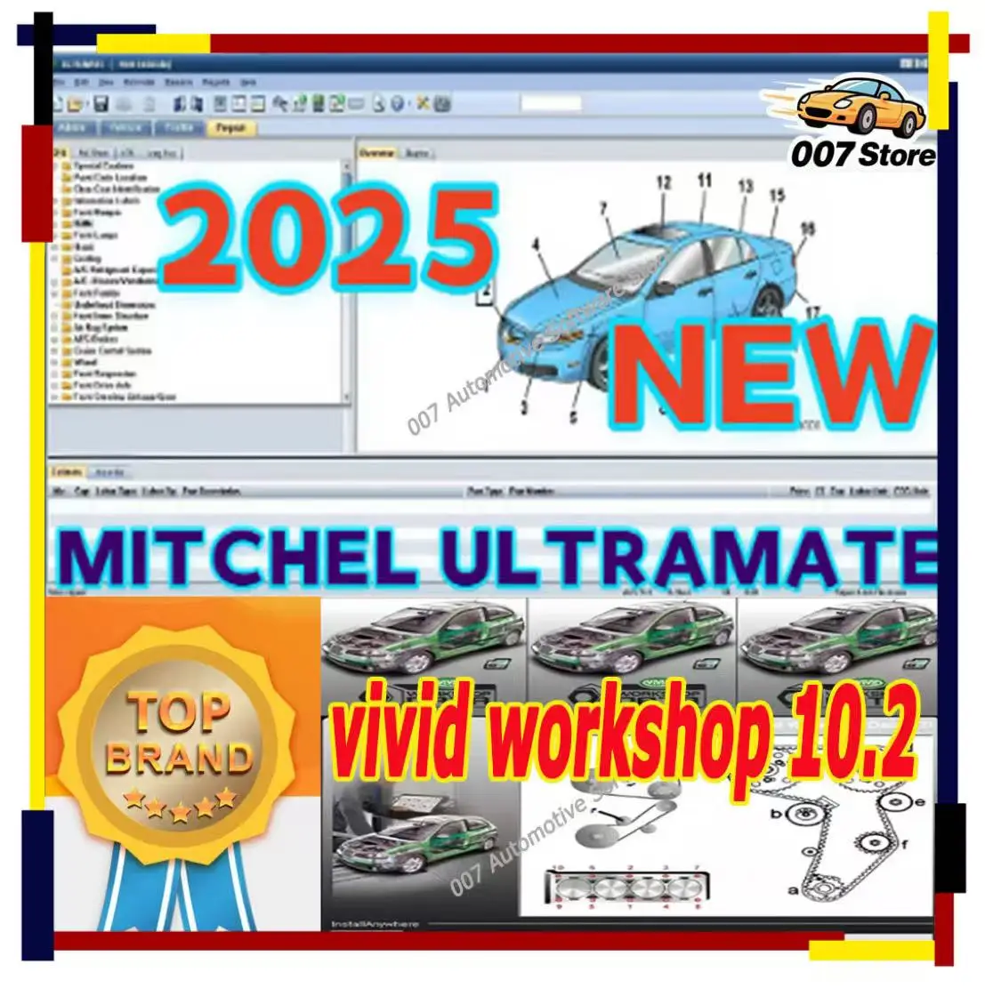 

NEW Mitchell Ultramate 7 Complete Advanced Estimating System withvivid workshop 10.2 Auto Repair Software + install video guide