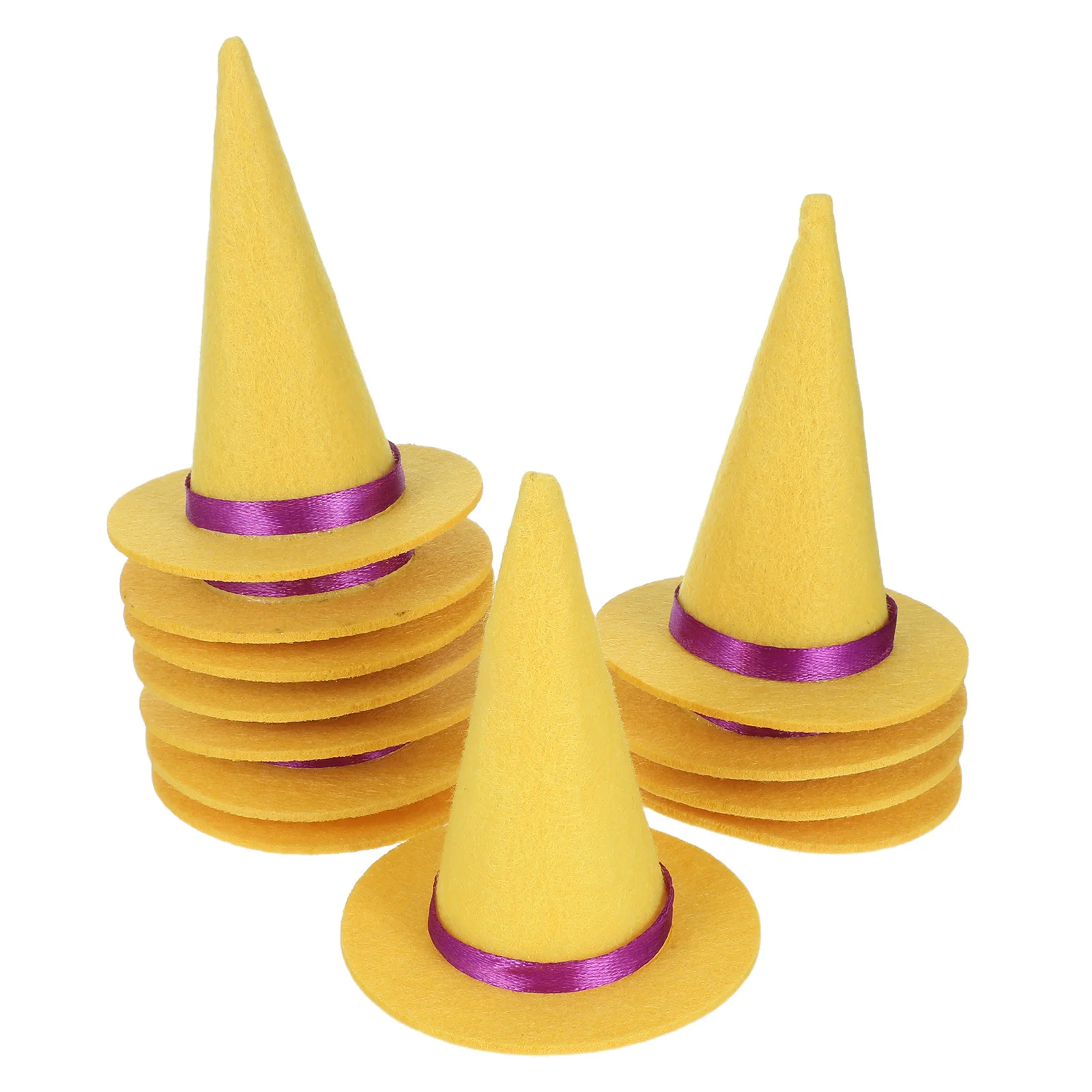 

12Pcs Mini Felt Witch Hats Halloween Party Decorations DIY Crafts Bottle Toppers Table Centerpieces Felt Party Hat