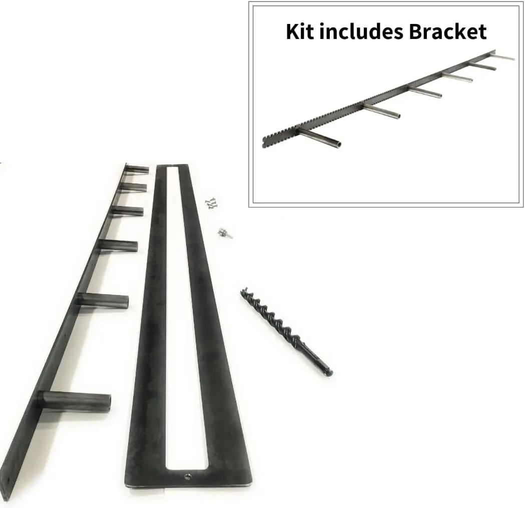 Heavy Duty Metal Floating Shelf Bracket with Install kit. Locations Every Half inch (70 inch Build Kit)