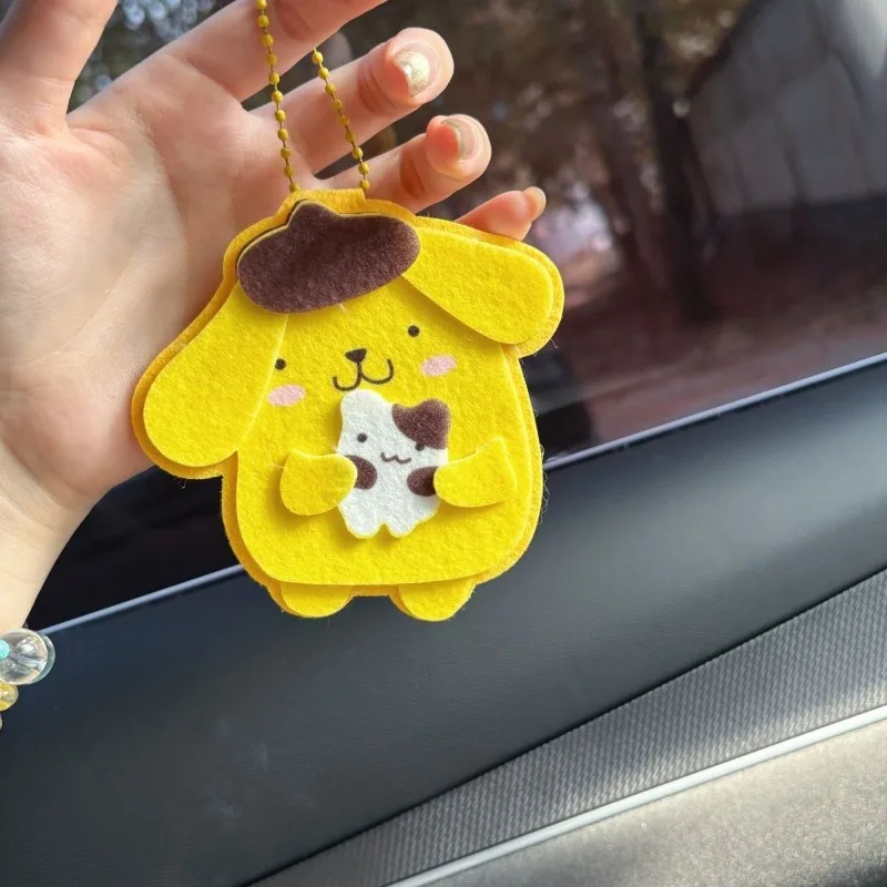 Neue Pompom Purin Vliesstoff Schlüsselbund Anime Action-figuren Anhänger Waren Nettes Spielzeug Schlüssel Taschen Dekoration Modell Weihnachten Geschenke
