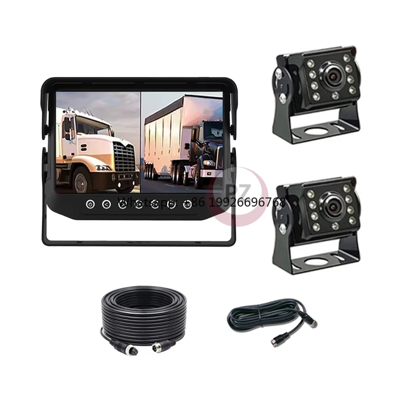 

Hot Selling 7 Inch Split Screen Loop Recording Truck Rearview Monitor System Night Vision Waterproof DVR Reverse Camera Kit manu