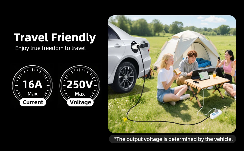V2L Typ2 Entladegerät-Adapter Elektroauto zu EU-Steckdose für Omoda 9 Jaecoo J7 BYD Atto Seal DM I Geely EX5 Starray EM I Xpeng G6 – Detail 1