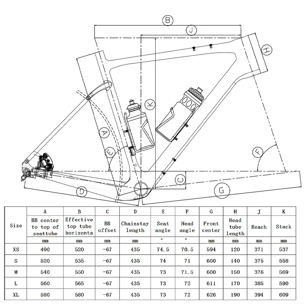 T1000 Carbon Gravel Frame 700C*45C Bike Frame BB386/Threaded T47 Flat Mount Disc Brake Full Hidden Cable Gravel Bicycle Frame