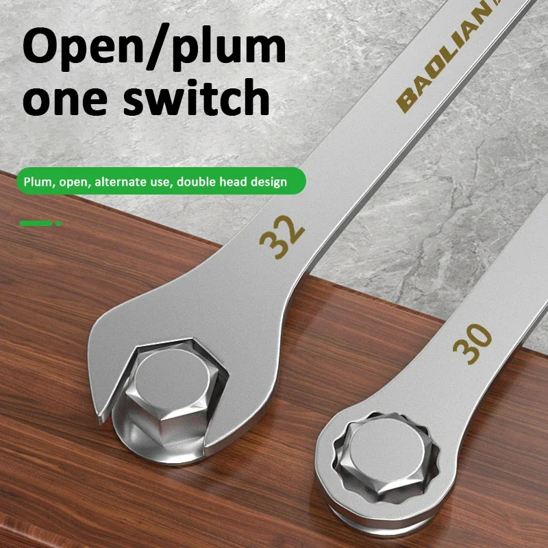 Thin Open End Wrench 5-32mm Ratchet Spanner Multi-Function Double-end Fixed Open-end Wrench Bicycle Motorcycle Car Repair Tools