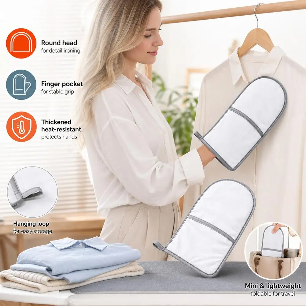 Ironing Gloves for Clothes Steamers Hand Held Ironing Pad Sleeve Anti Heat Garment Steamer Ironing Gloves Steaming Mitt
