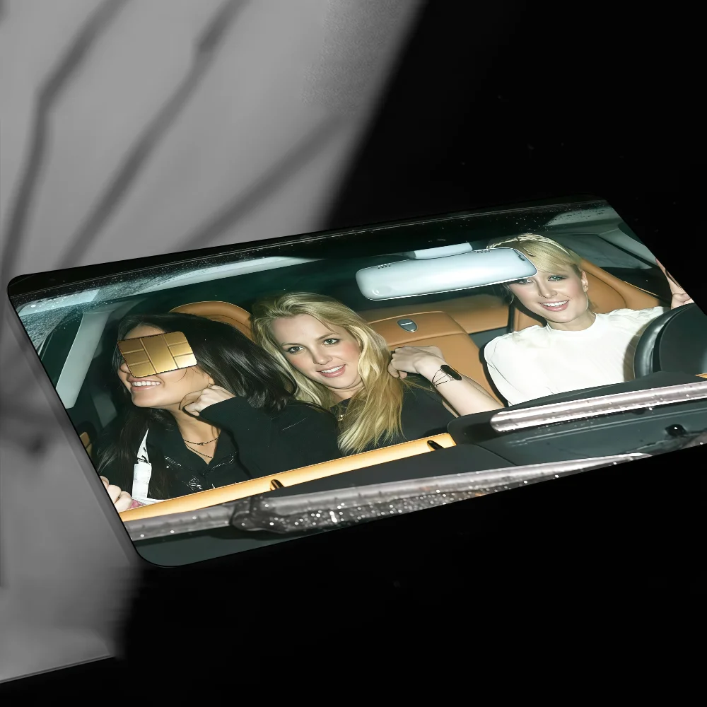 Paris Britney Lindsay Cartoon Credit Card Skin Stickers For Bank Card Bus Metro Card Sticker Waterproof Women Gift