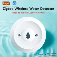 Tuya Zigbee Smart Water Sensor Flood Leakage Detector App Remote Monitoring for Kitchen/Bathroom Alarm Water Level Detector