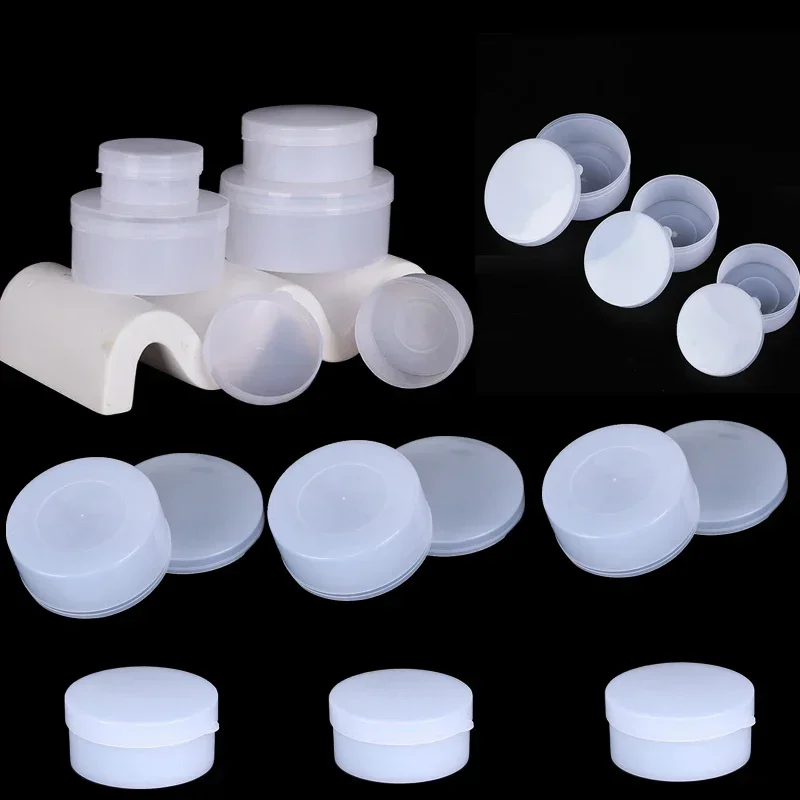 

100pcs 5g-100g Empty White Plastic Cosmetic Jars Skin care Containers Lotion Bottle Face Soft Cream Sample Pots Gel Travel Vial