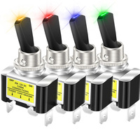 ABILKEEN ASW-07D-2 3-Pin 2-Position Toggle Switch with LED Illumination for Automotive Customization