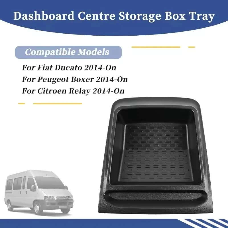 1PC 735699812 For Fiat For Ducato For Boxer For Relay 2014-On ABS Car Centre Dashboard Storage Box Holder Tray Organizer
