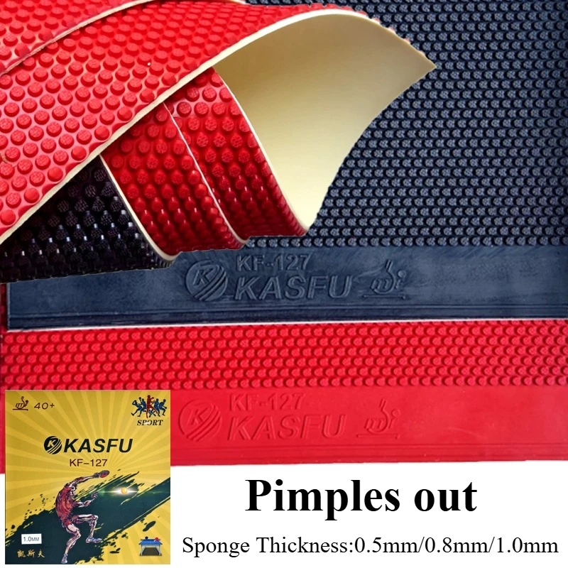 Table Tennis Rubber - KF-127 Pimples Out Tafeltennisrubber met 0,5