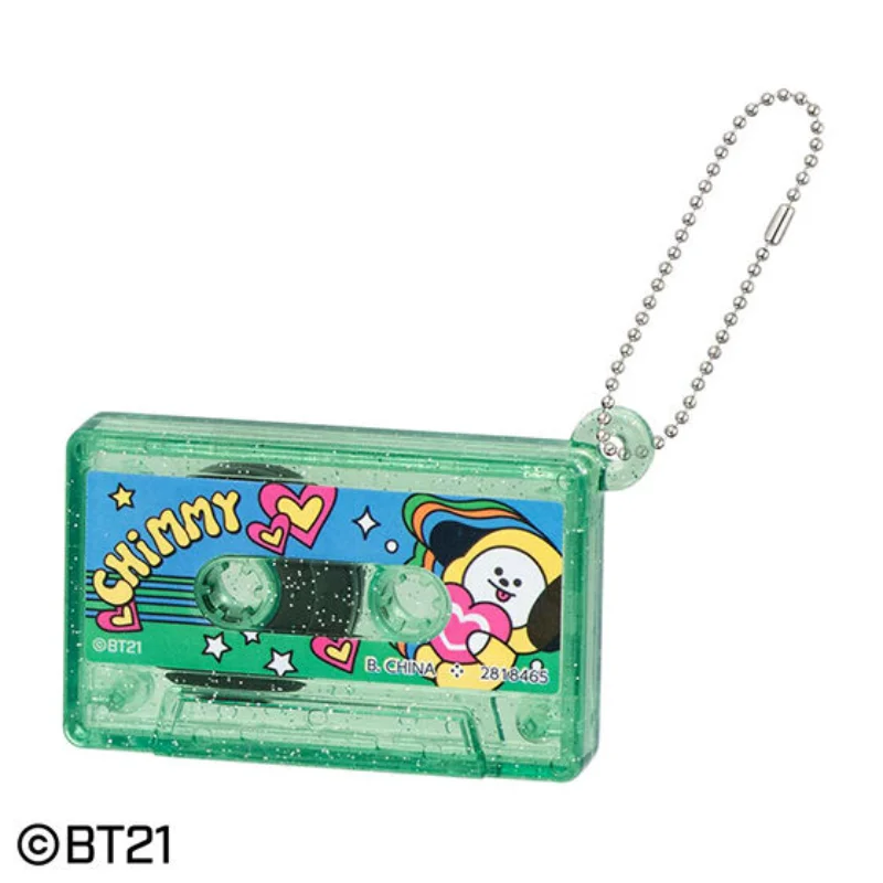 Bandai Original Gashapon BT21 BTS Keychain Mini Cassette Tape