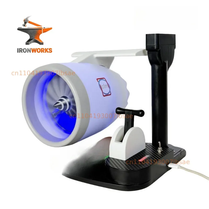 Small electric fan with wireless charging Creative desktop USB airplane engine turbo fan