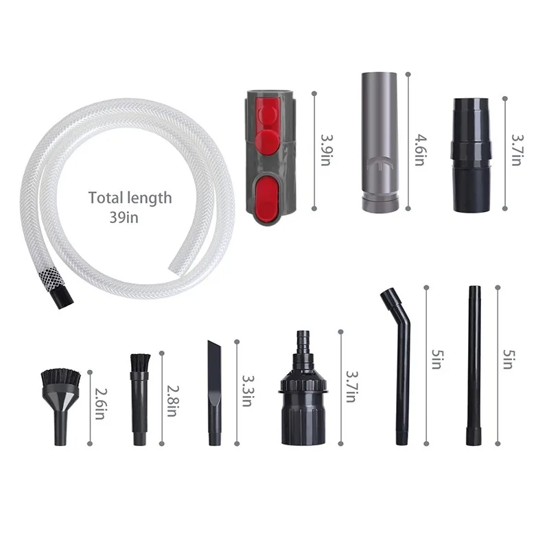 

A13I для пылесоса Dyson V7 V8 V10 V11, сменная плоская всасывающая трубка, адаптер, щелевой инструмент, набор для чистки автомобиля