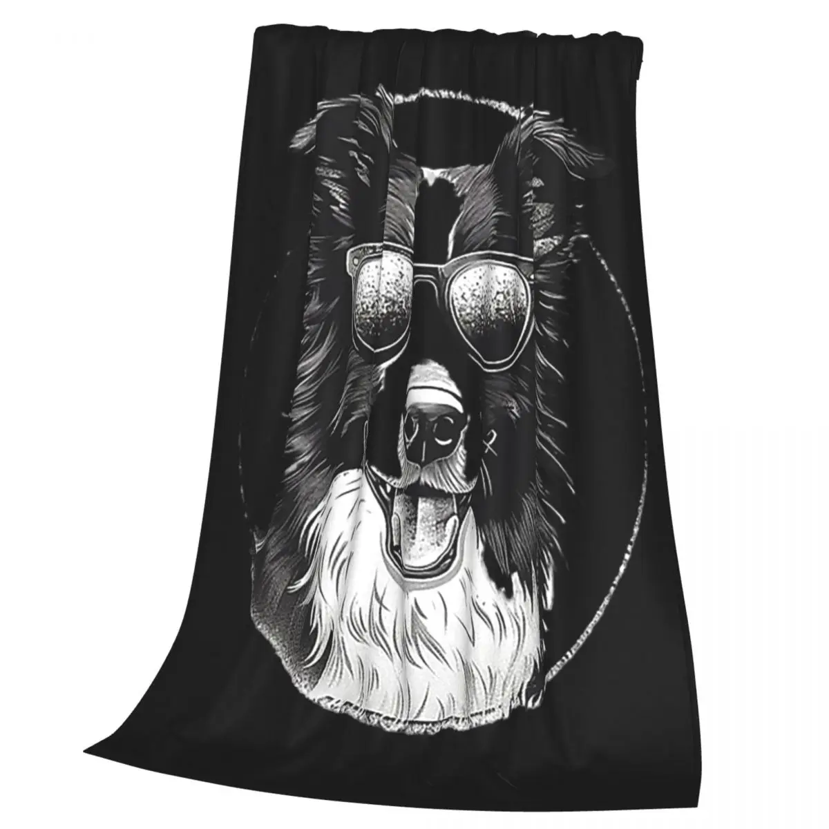 Border Collie Blankets Soft Warm Flannel Throw Blanket Cover for Bed Living room Picnic Travel Home Sofa