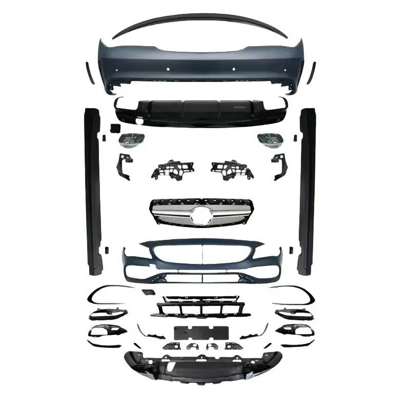 Suitable For  W117 CLA200 260 Model The Modified CLA45  Body Kit Includes Bumpers Grille Side Skirts Rear Wing