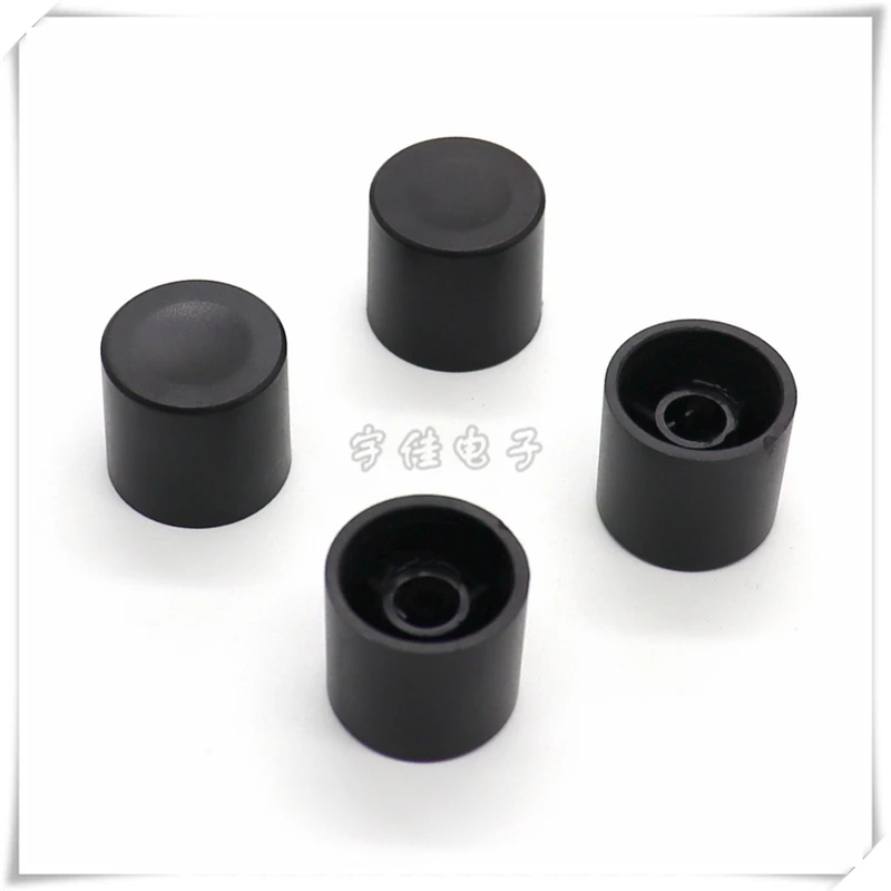 10PCS 19*17MM non-indicating Plastic Half Handle Potentiometer Knob Cap Audio Power Amplifier Adjustment Cap Semicircle D Hole