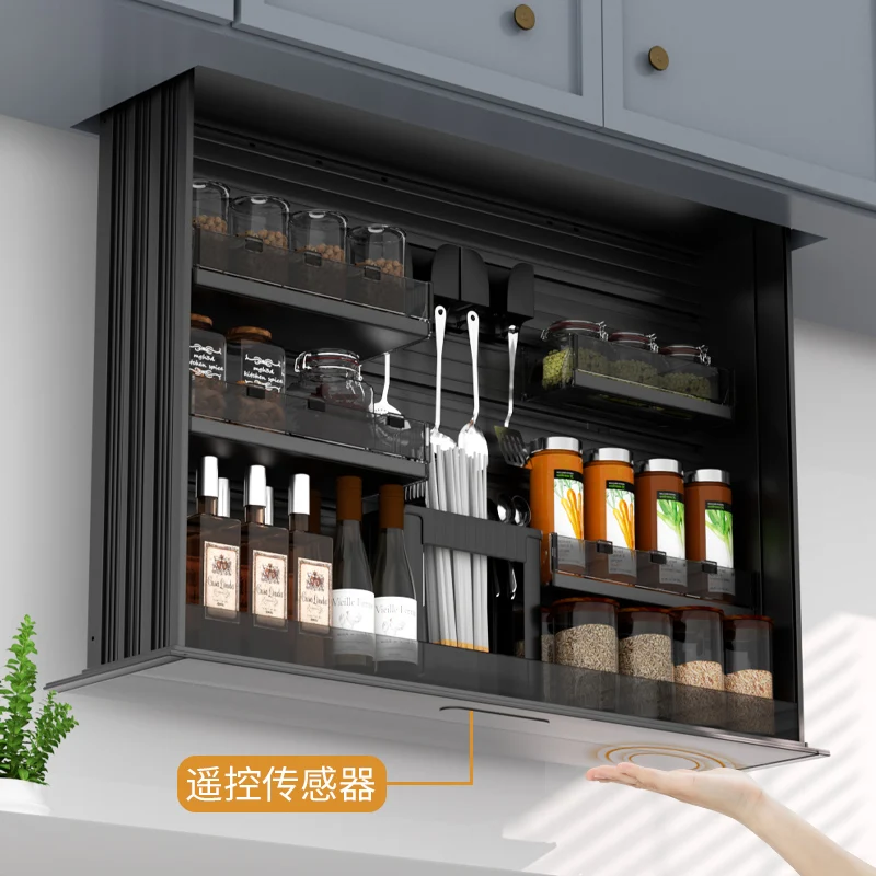 

Hanging cabinet lifting basket, kitchen cabinet electric lifting basket, pull-down basket