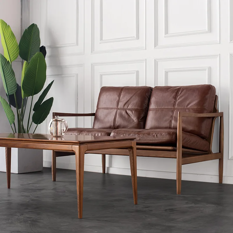 Nordic Japanese modern minimalist home living room solid wood coffee table, corset ash wood without auxiliary materials in stock