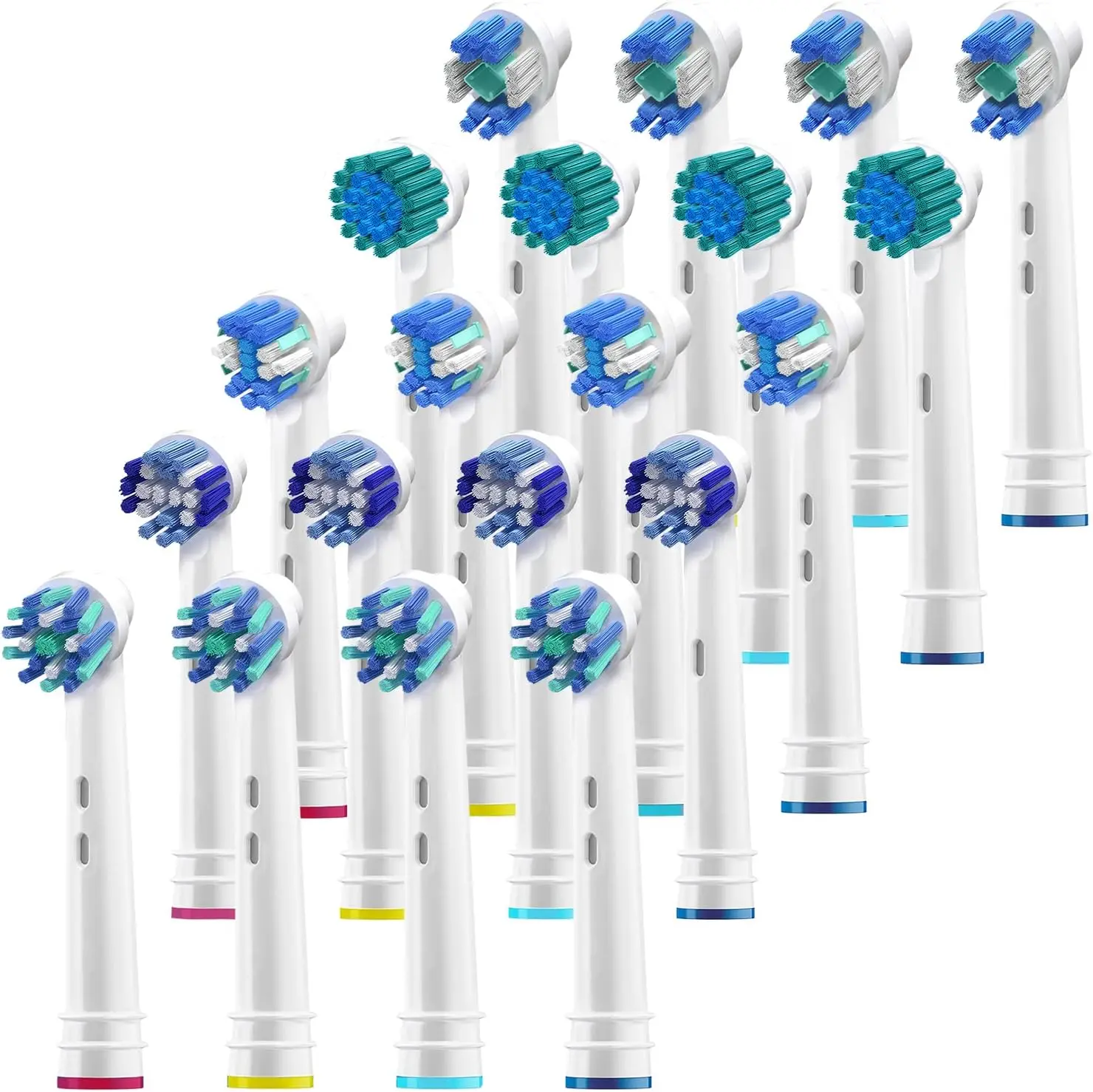 20PCS Replacement Brush Heads Compatible with Oral B Braun 4 Sensitive 4 Floss 4 Precision 4 Cross 4 Polishing