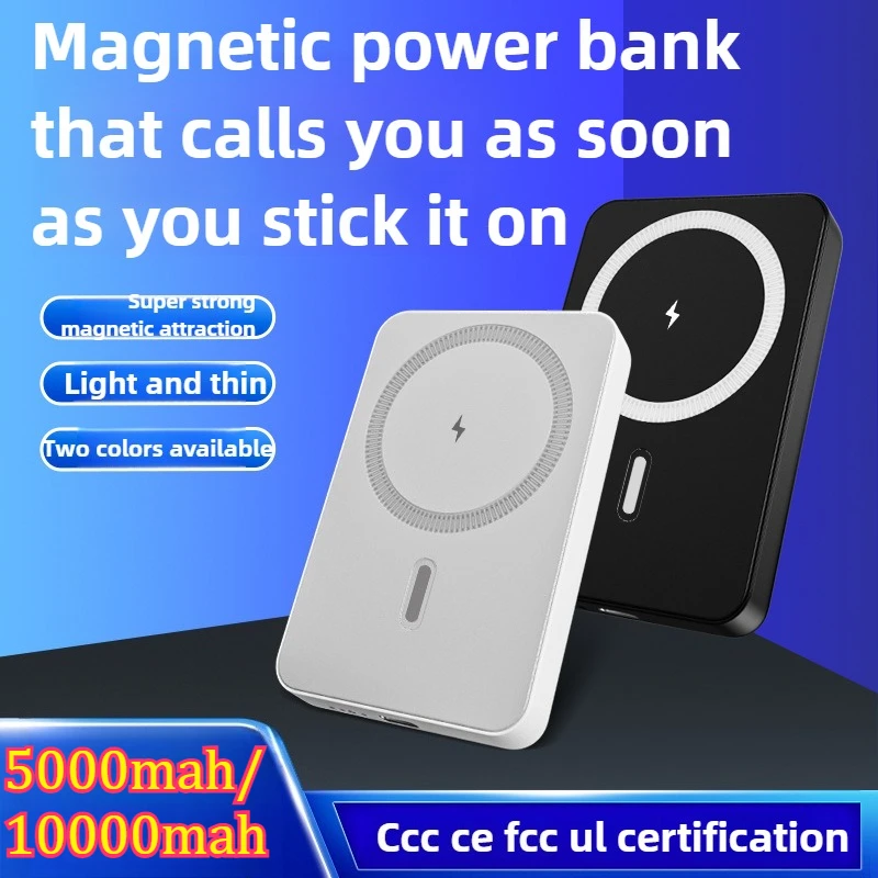 

5000/10000mah 3 in 1 Magnetic Powerbank Wireless Fast Charger Portable External Battery For iPhone For AirPods For Apple Watch