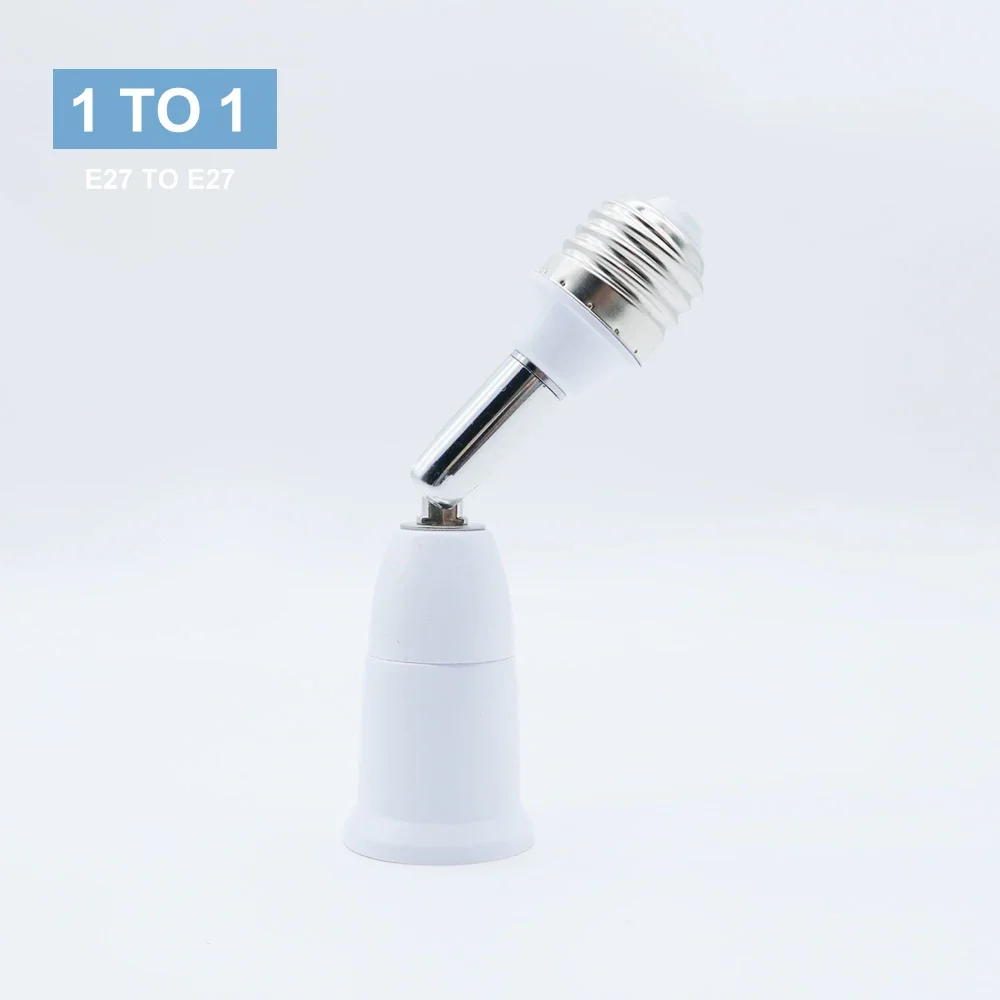 E27 TO E27 Lamp Bulb BASE Lamp Bases Adapter Splitter Holder 1 in 1/2/3/4/5 Adjustable Socket for LED Light Home Grow Light