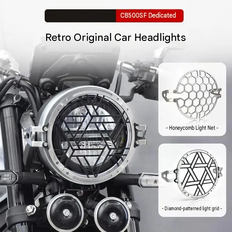 For Honda CB500SF Super Four Special Headlight Protective Mesh 3D Grid Design Enhances Layered Look Motorcycle Accessory