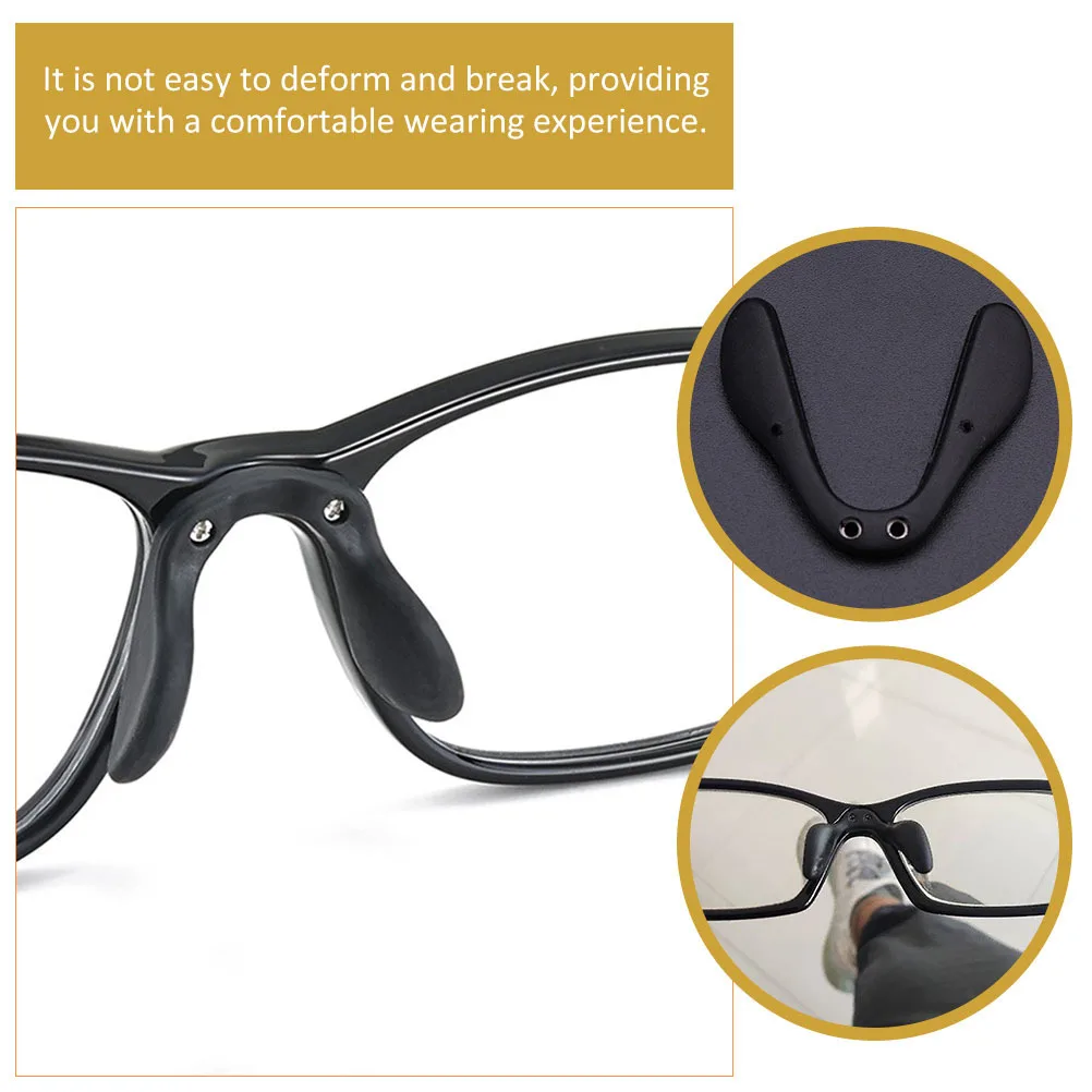 

4pcs Nose Pads For Glasses High Grade Metal Rubber Soft Non-Slip Eyeglass Cushions Replacement Parts Sunglasses Plastic Frames