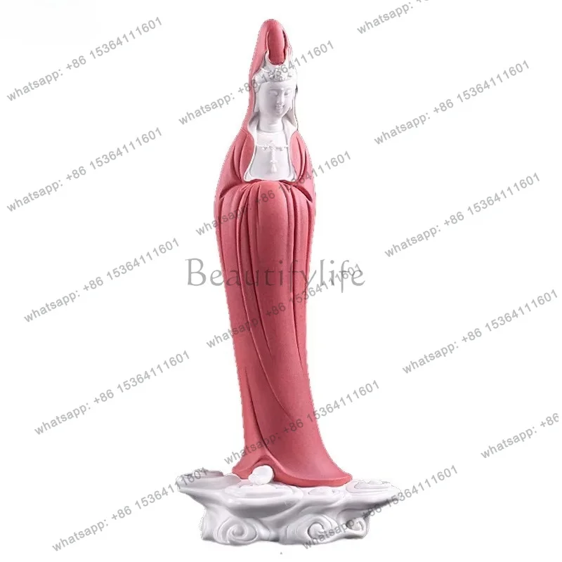 PG   ceramic guanyin xiangyun guanyin white porcelain bodhisattva buddha statue home ornaments
