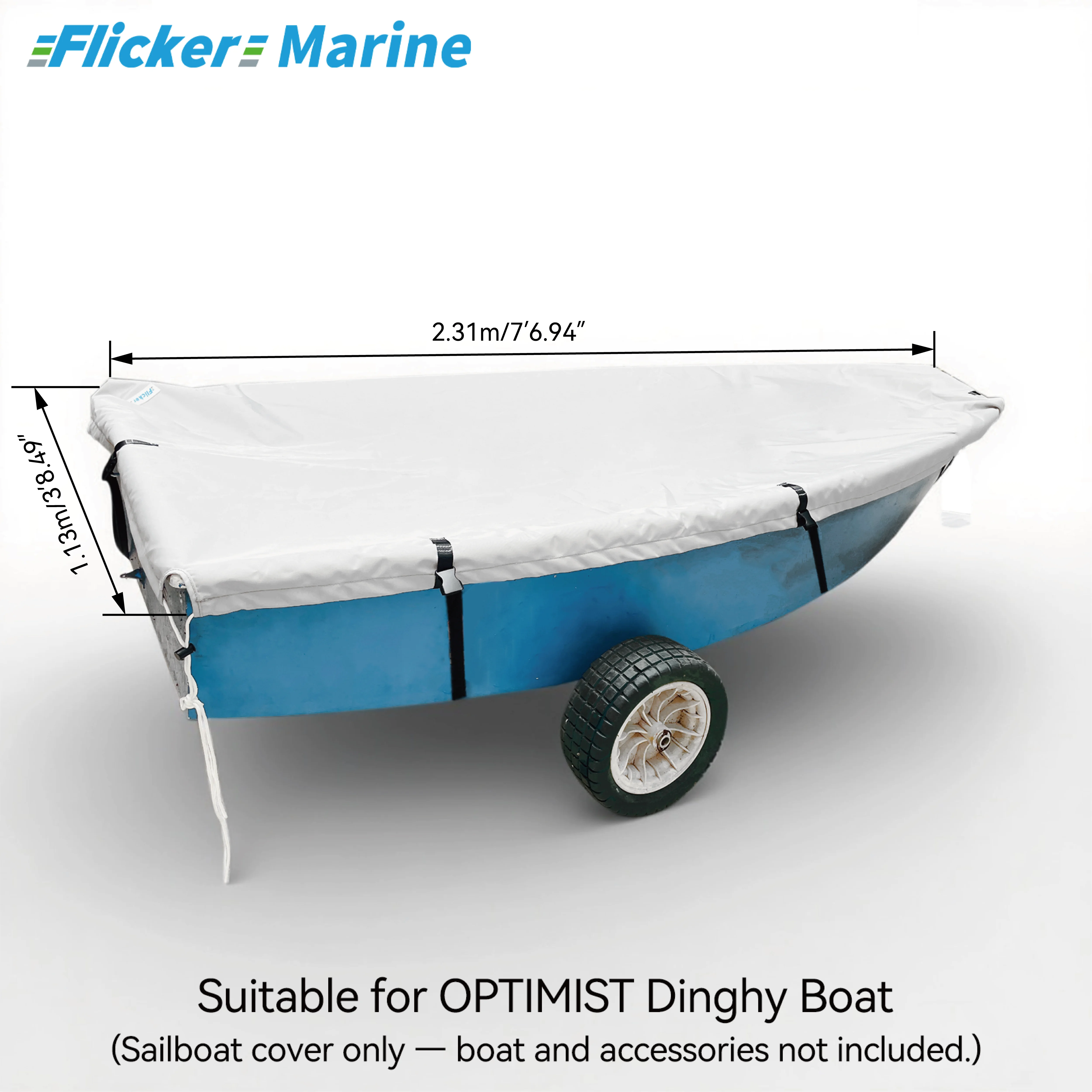 

Чехол для парусной лодки для OP, полиэстер морского класса, водонепроницаемый, устойчивый к ультрафиолетовому излучению, пылезащитный, прочный защитный чехол для оптималистской лодки