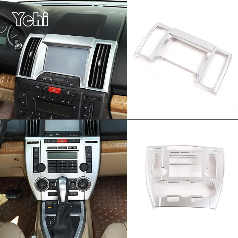 

For Land Rover Freelander 2 2007-2015 ABS Air Conditioning CD Control Panel navigation screen decorative frame Car Accessories