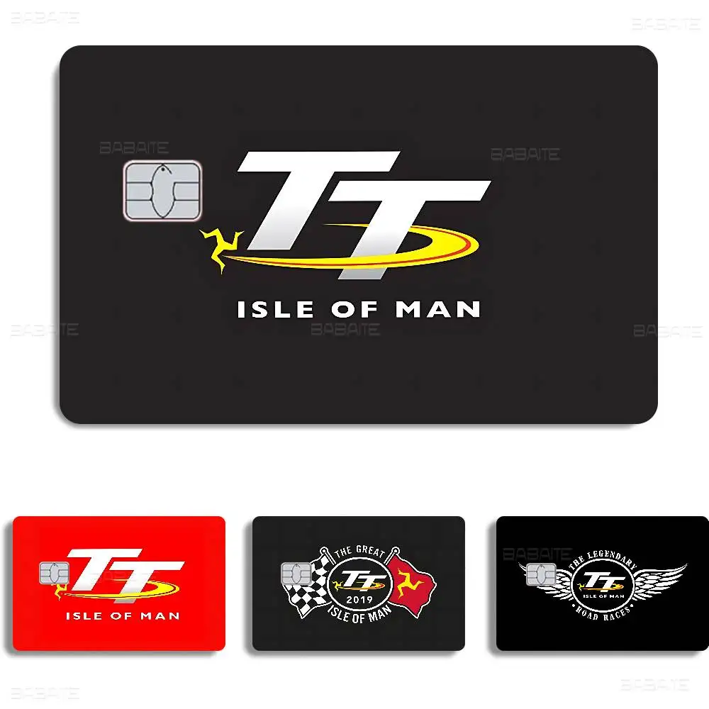 

Motorcycle I-Isle Of Man TT Anime Front Cover Film Sticker Skin For Credit Debit Card Small Large Chip