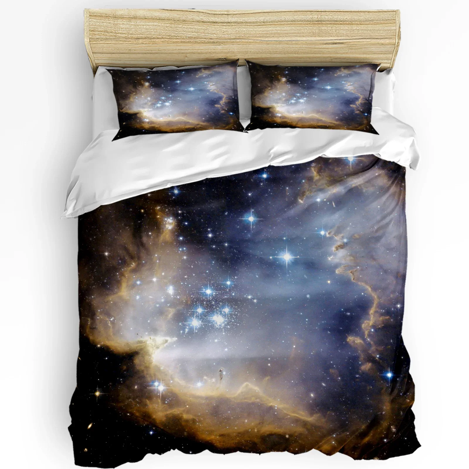 

3pcs Bedding Set Cosmic Starry Sky Home Textile Duvet Cover Pillow Case Boy Kid Teen Girl Bedding Covers Set