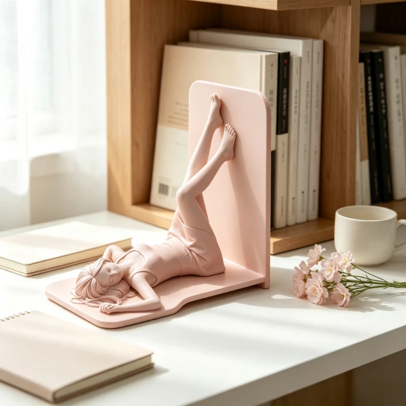 3D Relief Beauty Bookend,Modern Art Bookshelf Ornament, Home Gift, Decorations,Centerpieces,Party Supplies for Table Window Sill