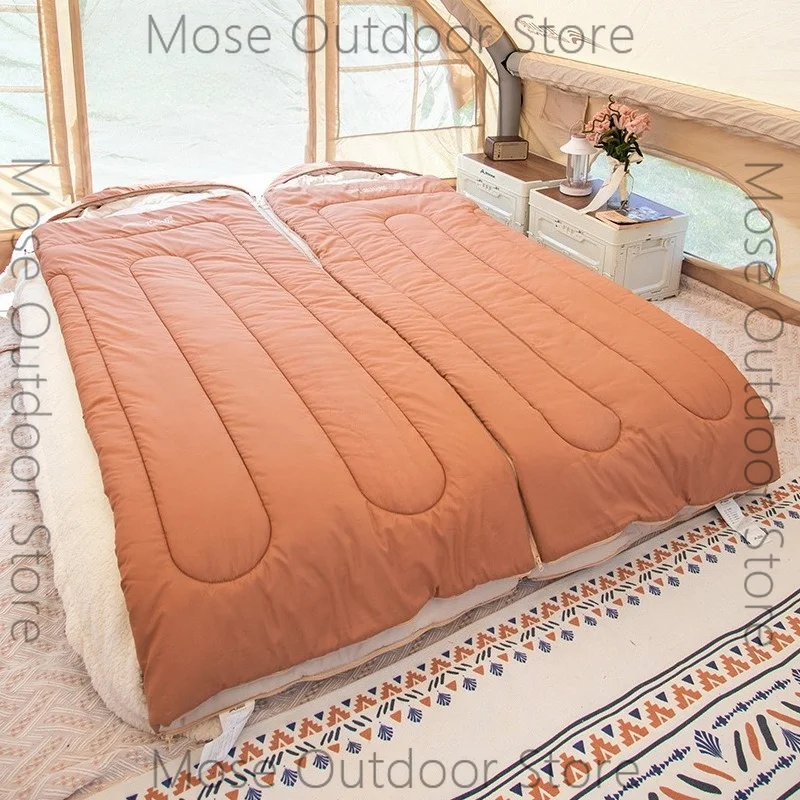 Sleeping bag, four-season universal model, adult outdoor camping, lightweight summer car single and double quilt dual-purpose