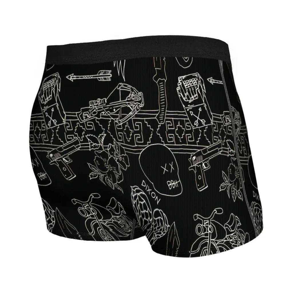 Dixon Scribbles The Walking Dead Underpants Breathbale Panties Man Underwear Sexy Shorts Boxer Briefs