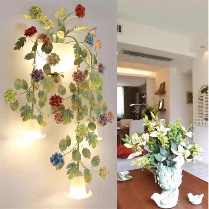 Rose Led Wall Lamps Modern LED Wall Lights for Living Room Bedroom Indoor Industrial Lighting Wall Sconce Lamp