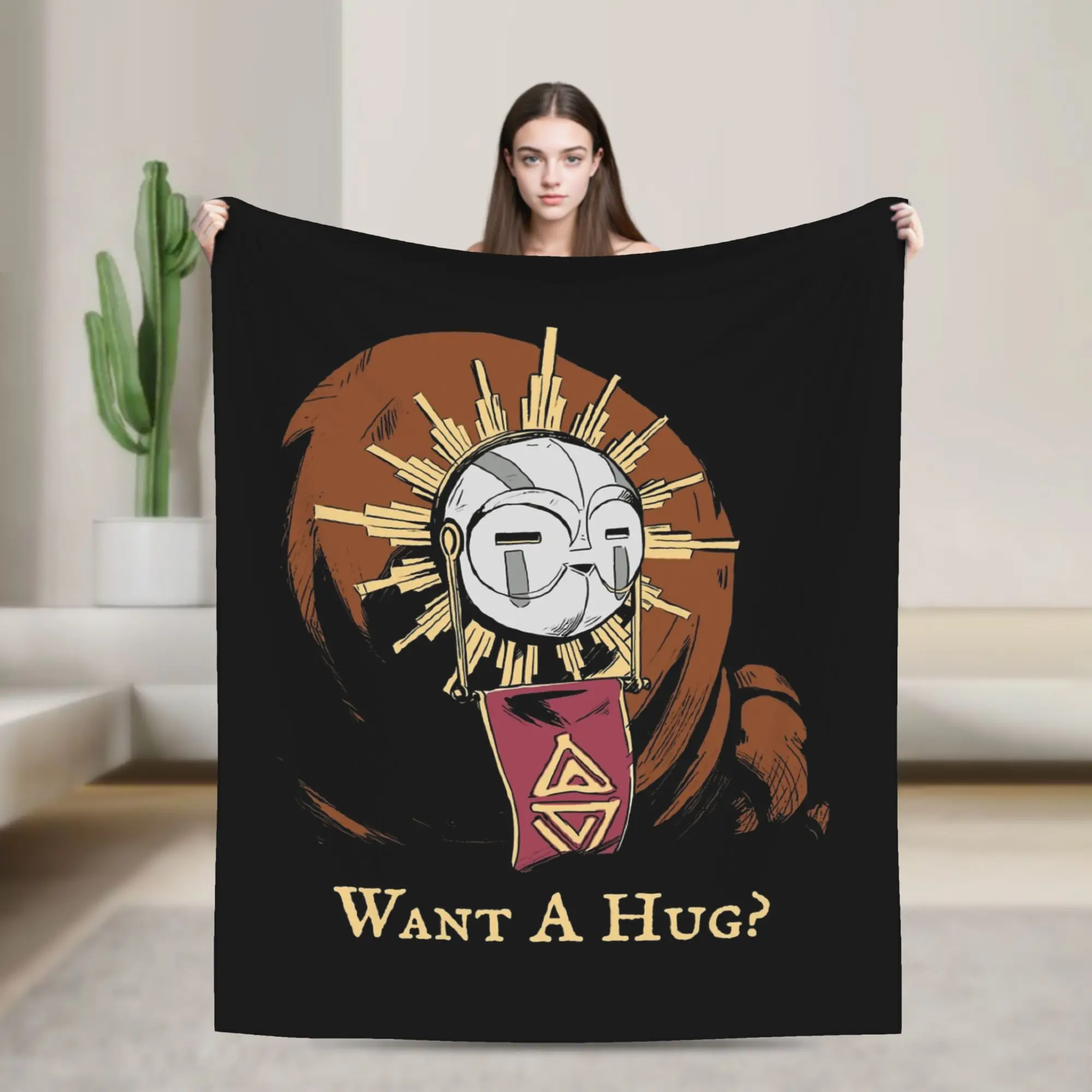 

Want A Hug Esquie Clair Obscur Expedition 33 Gamer Quotes 90s Blankets Fleece Winter Throw Blankets for Home Car Bedspreads