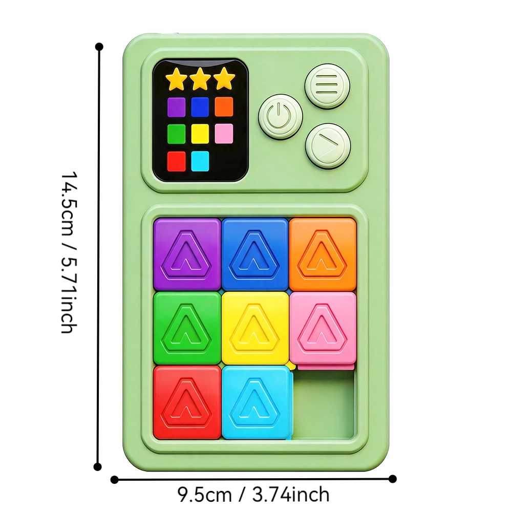 Electronic Slide Puzzle Handheld Games for Kids,Brain Teaser Puzzles, Educational STEM Logic Toys, Travel Games