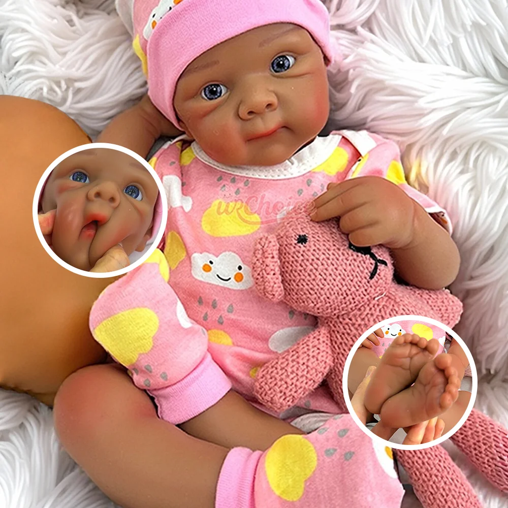 

20 "мягкая платиновая силиконовая кукла Reborn для всего тела, однотонная силиконовая кукла Rebirth для маленьких девочек, детский подарок на день рождения