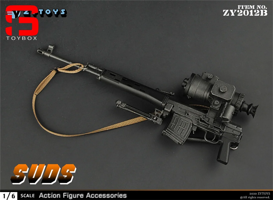 ZYTOYS ZY2012 1/6 SVD SVDS Sniper Rifle Gun Model 20cm Plastic Weapon Scene Accessories Props For 12" Soldier Action Figure Body