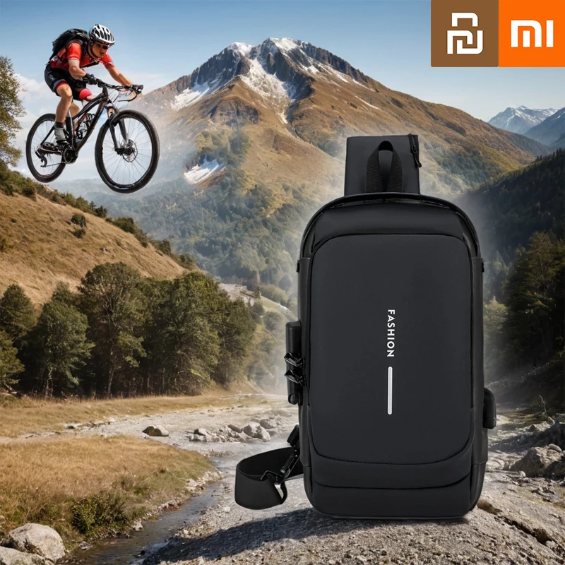 

Xiaomi YOUPIN Многофункциональная нагрудная сумка Мужская водонепроницаемая сумка через плечо для мотоцикла Противоугонная дорожная сумка USB-зарядка Messenger Pack