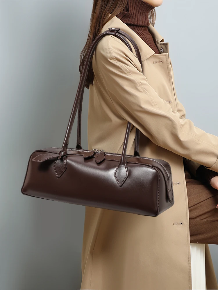 Bolso de hombro de cuero Birkin 2025 para mujer, nuevo estilo, moderno, de alta gama, estilo retro versátil