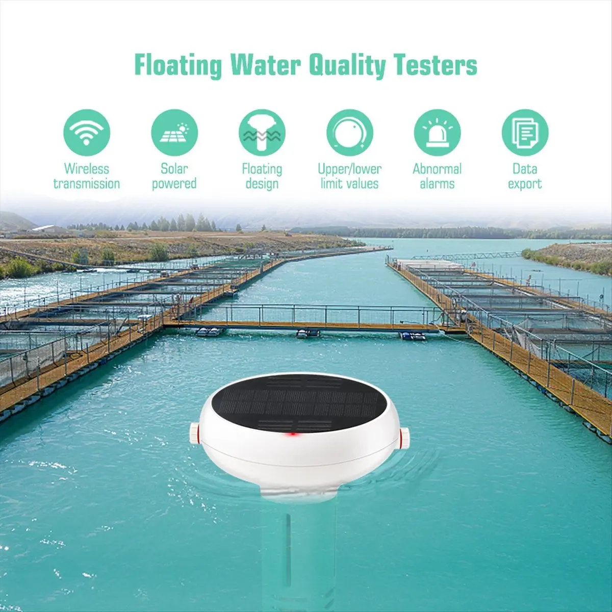 《Factory Direct》7 in 1 Water Quality Tester PH ORP Total Dissolved Solids Salinity Temp Test Meter Floating Waterproof Design Te