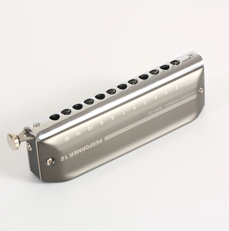 EASTTOP EMP-12  CHROMATIC Harmonica Mouth Organ Musical Instruments Silver Body  AL comb